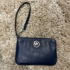 Navy MK wristlet